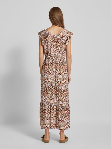 b.young Midikleid mit V-Ausschnitt Modell 'Joella' Khaki 5