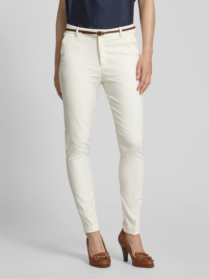 b.young Hose mit Gürtel Modell 'DAYS' Offwhite 4