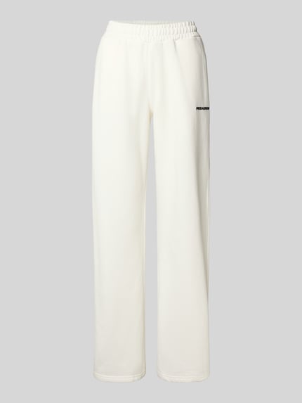 Spodnie dresowe o szerokim kroju z wyhaftowanym logo model ‘Anni’ Shop The Look MANNEQUINE