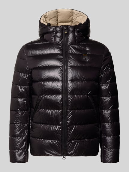 Blauer USA Steppjacke mit Zweiwege-Reißverschluss Modell 'ADAMS' Black 2