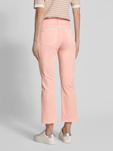 Raffaello Rossi Slim Fit Jeans mit Fransen Rosa 5