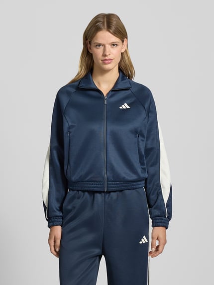 adidas Sportswear Trainingsjacke mit Stehkragen und Reißverschluss Dunkelblau 4