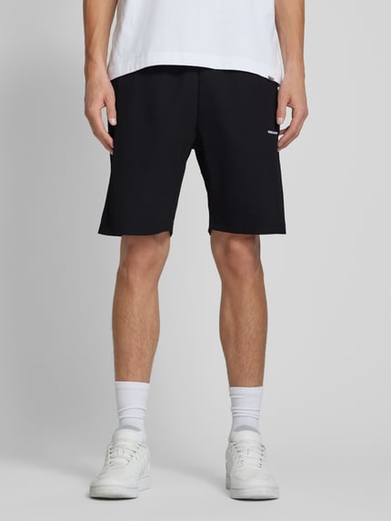PEGADOR Regular fit korte broek in riblook Zwart - 4
