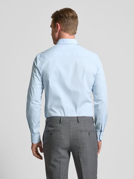 s.Oliver BLACK LABEL shaped fit zakelijk overhemd van katoenstretch Lichtblauw - 5