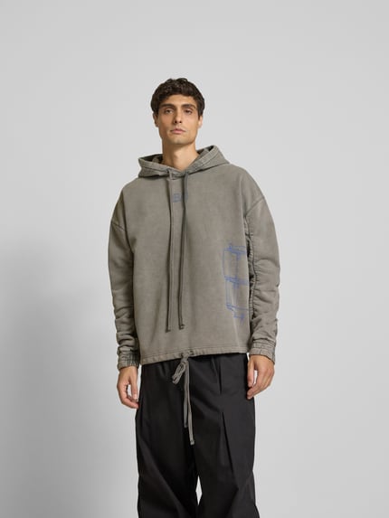 A-COLD-WALL Bluza z kapturem o kroju oversized z czystej bawełny Czarny 4
