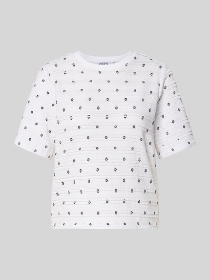 Jake*s Casual T-shirt z okrągłym dekoltem Złamany biały 2