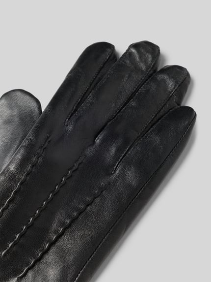FI.NE Handschuhe in Leder-Optik Black 3