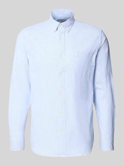 Selected Regular Fit Freizeithemd aus Baumwoll-Mix Modell 'REGRICK' Weiss 2