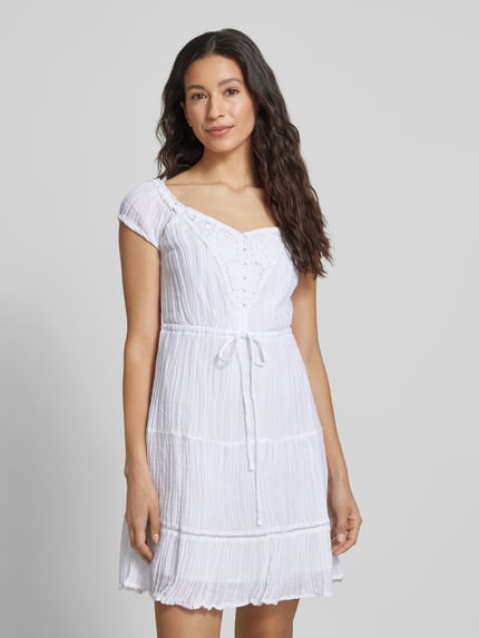 GUESS Mini-jurk met vierkante hals Wit - 4