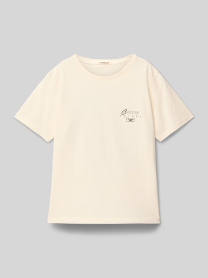 JACK & JONES T-shirt z nadrukiem z logo model ‘ALMERIA’ Écru 1