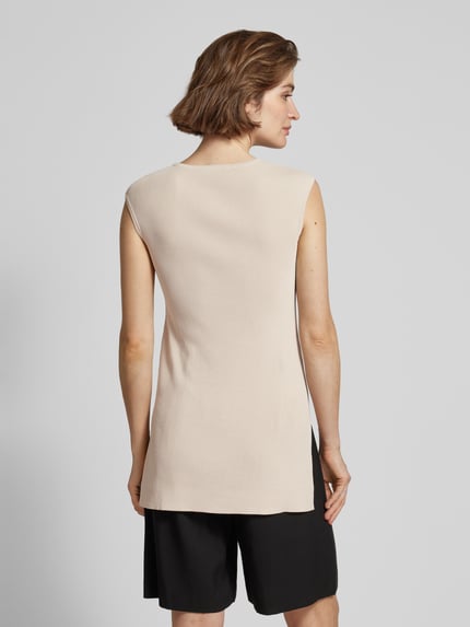 MM by Max Mara Gebreide jurk met ronde hals Zand - 5