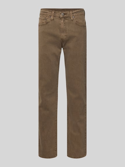 Levi's® tapered fit jeans van katoenmix model '502®' Middenbruin - 2