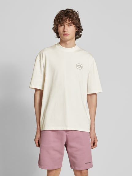 PEGADOR Oversized T-Shirt mit Label-Print Modell 'BUCKLIN' Offwhite 4