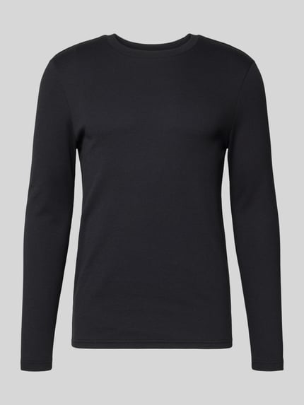 MCNEAL Longsleeve mit Strukturmuster und Rundhalsausschnitt Black 2