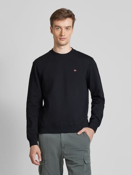 Napapijri Sweatshirt mit Label-Stitching Modell 'balis' Black 4