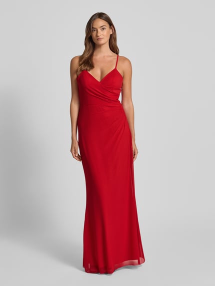 TROYDEN COLLECTION Maxi-jurk met hartvormige hals Rood - 4