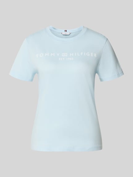 Tommy Hilfiger Regular Fit T-Shirt aus reiner Baumwolle Hellblau 2