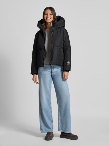 khujo Puffer Jacket mit Reißverschlusstaschen Modell 'AUDREY MATT' Marine 1