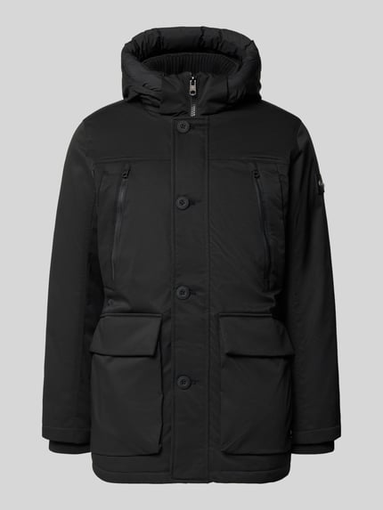 Tom Tailor Regular Fit Parka mit Pattentaschen Black 2
