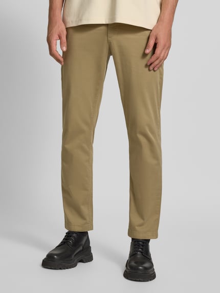 BOSS Orange Regular fit chino van katoenmix Beige - 4