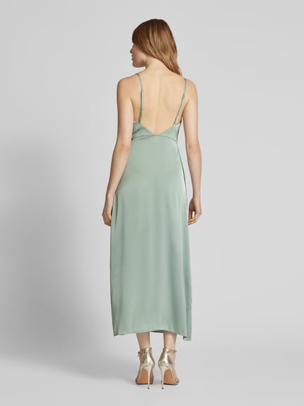 VILA Maxikleid mit Wasserfall-Ausschnitt Modell 'RAVENNA' Schilf 5