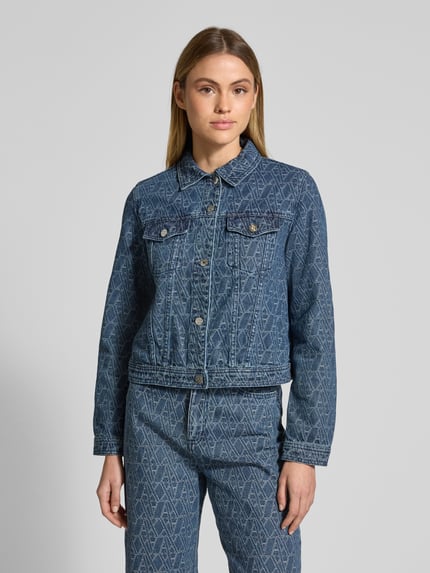 Armani Exchange Kurtka jeansowa z kieszeniami z patką na piersi Niebieski 4