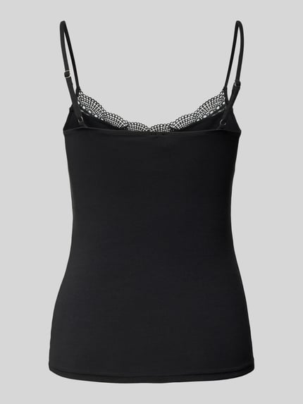 SKINY Slim Fit Trägertop mit Spitzenbesatz Black 3