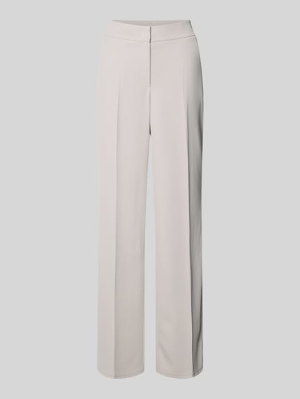 Produktfoto, Stoffhose mit französischen Eingrifftaschen und Bügelfalte von Betty Barclay, helles Material-Mix mit Stretch-Anteil, Gerader-Schnitt