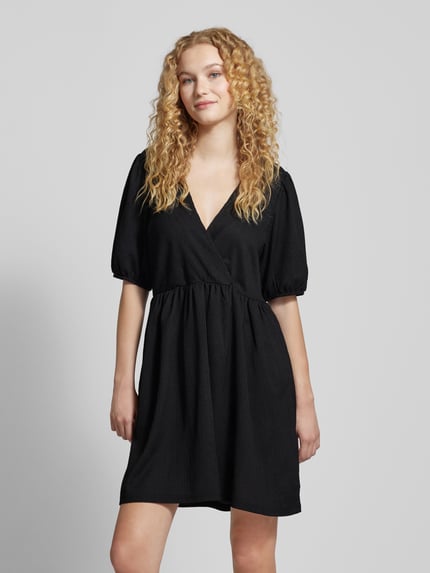 PIECES Minikleid mit V-Ausschnitt Modell 'LUNA' Black 4