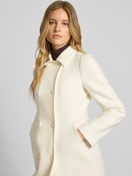 BOSS Regular fit lange jas van wolmix, model 'CONIZA' Offwhite - 3