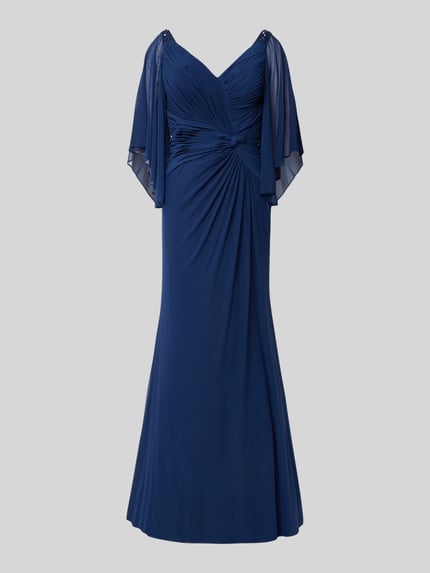 LUXUAR FASHION Sukienka wieczorowa z wiązanym detalem Granatowy 2
