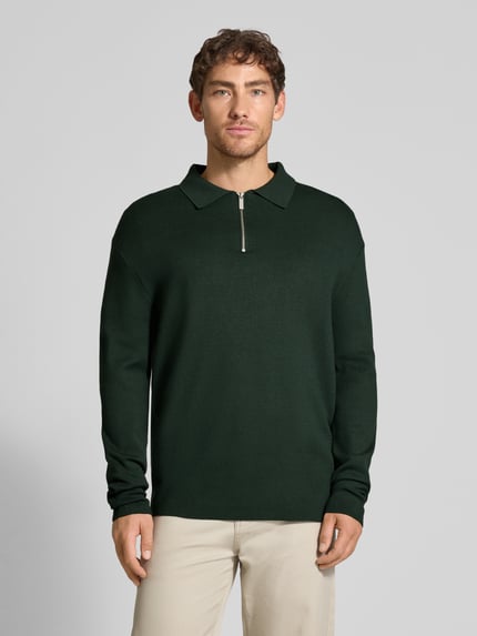 Selected Relaxed Fit Strickpullover aus Viskose-Mix Modell 'TELLER' Dunkelgruen 4