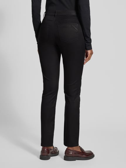 Christian Berg Woman Slim Fit Jeans mit Eingriff- und Gesäßtaschen Black 5