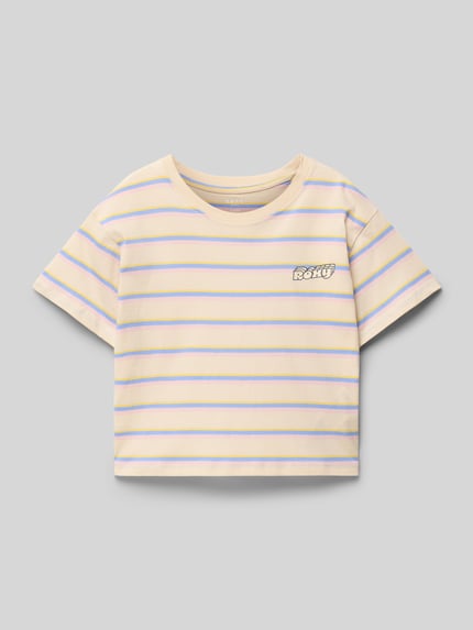 Roxy T-Shirt mit Label-Print Modell 'NEVER SAW BLUE LIKE THAT' Sand 1