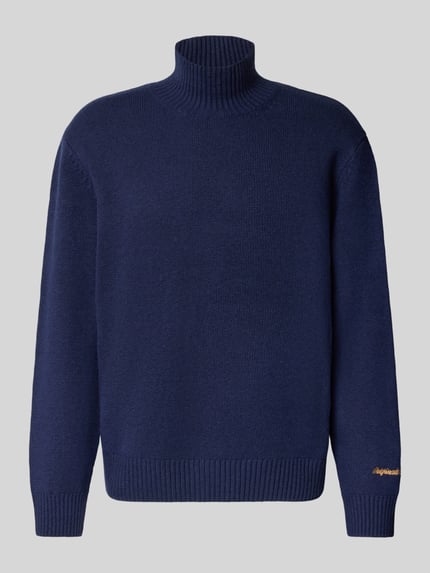 JACK & JONES Col-pullover met geribde boorden model 'NORREBRO' Donkerblauw - 2