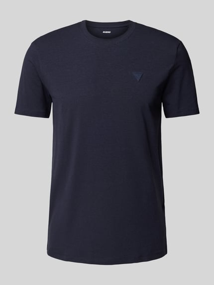 GUESS Activewear T-Shirt mit Label-Detail Modell 'HEDLEY' Marine 2