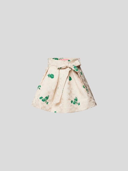 Custommade Minirock mit Motiv-Stitching Offwhite 2