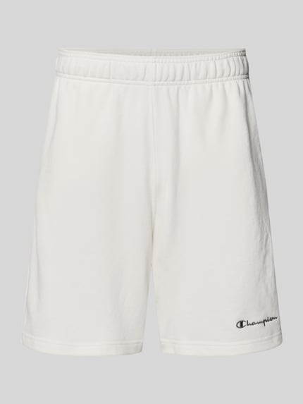 Sweatshorts mit elastischem Bund und Label-Stitching Shop The Look MANNEQUINE