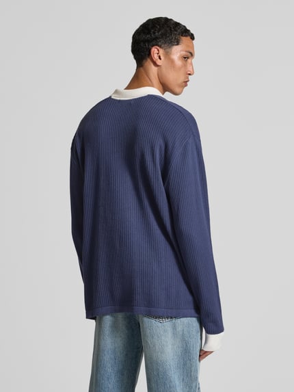 PEGADOR Poloshirt mit Stitchings Modell 'Yemo' Marine 5