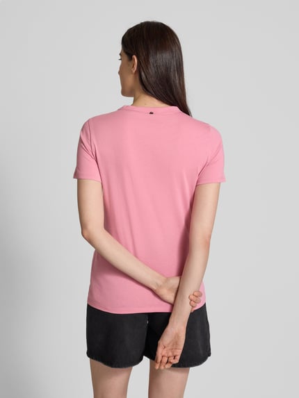 BOSS Orange T-shirt met labelprint, model 'Elogo' Felroze - 5
