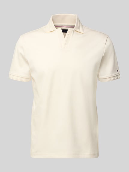 Tommy Hilfiger Regular Fit Poloshirt aus reiner Baumwolle Offwhite 2