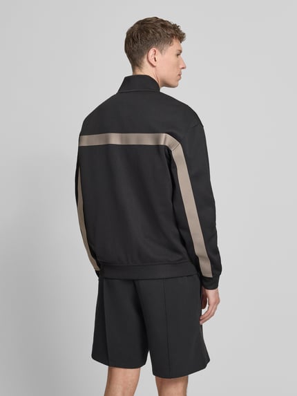HUGO Relaxed Fit Sweatjacke mit Baumwoll-Anteil Modell 'DARTI' Black 5