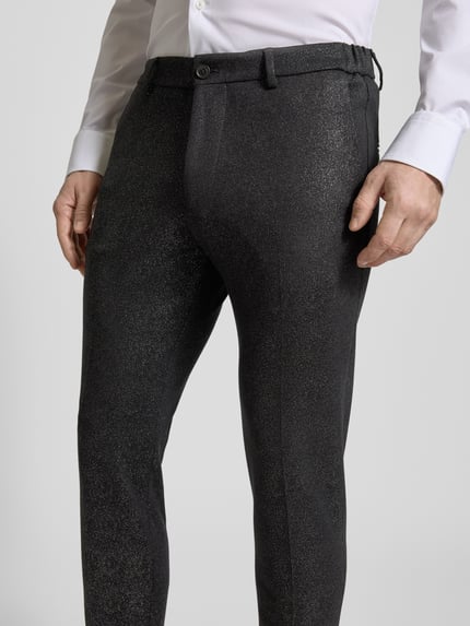 DRYKORN Slim Fit Anzughose mit Gürtelschlaufen Modell 'AJEND' Black 3