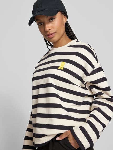ARMEDANGELS Bluza o kroju oversized z czystej bawełny model 'FRANKAA BOLD' Czarny 3
