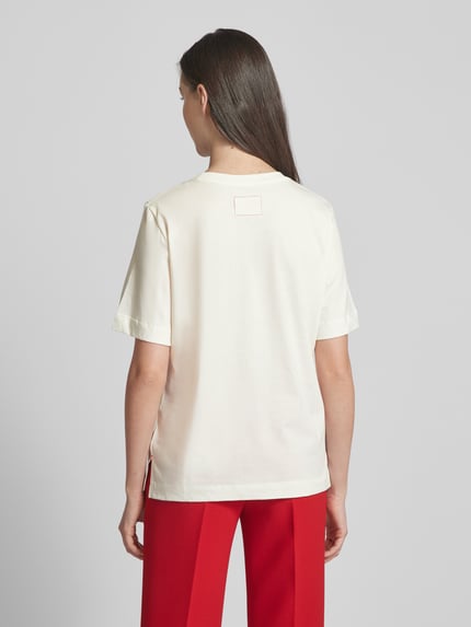 Oui T-Shirt mit Motiv-Print Weiss 5