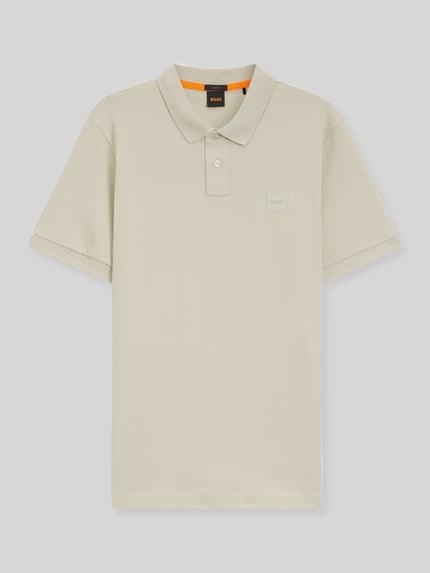 BOSS Orange Koszulka polo o kroju slim fit z mieszanki bawełny model 'PASSENGER' Piaskowy 2