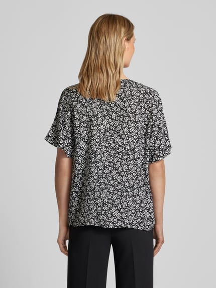 VERO MODA Loose Fit Blusenshirt aus Viskose mit V-Ausschnitt Modell 'EASY' Black 5