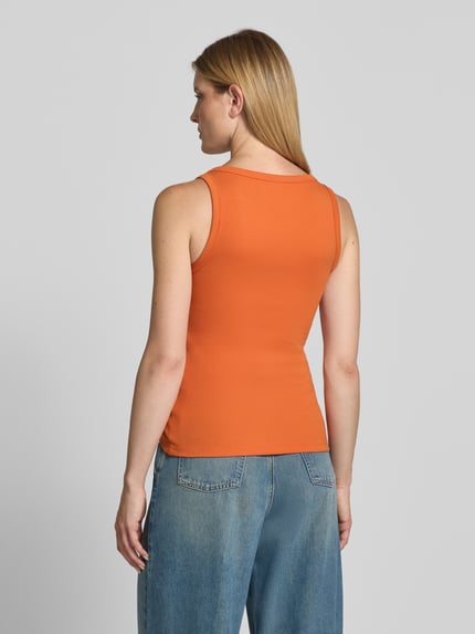 HUGO Regular Fit Tanktop aus Baumwoll-Mix Modell 'DATAMIA' Orange 5