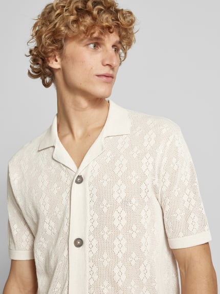 ONLY & SONS Regular fit vrijetijdsoverhemd met resortkraag, model 'KEN LIFE' Offwhite - 3
