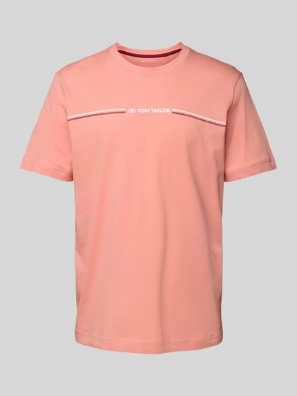 Tom Tailor Regular Fit T-Shirt aus reiner Baumwolle Koralle 2